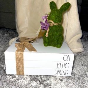 Rae Dunn Spring book stack